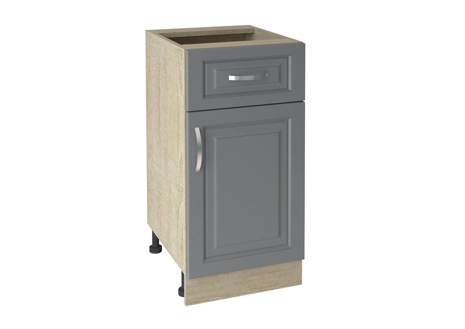 Ντουλάπι Κουζίνας επιδαπέδιο 40εκ., No 411 MDF, Genomax - Μόκα, Βέγγε